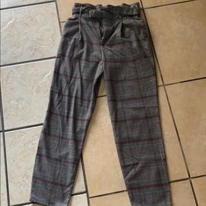 Ultra high rise belted mom pants